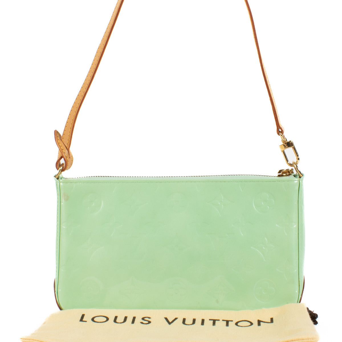 Louis Vuitton Pistache Green Vernis Pochette Shoulder Bag
