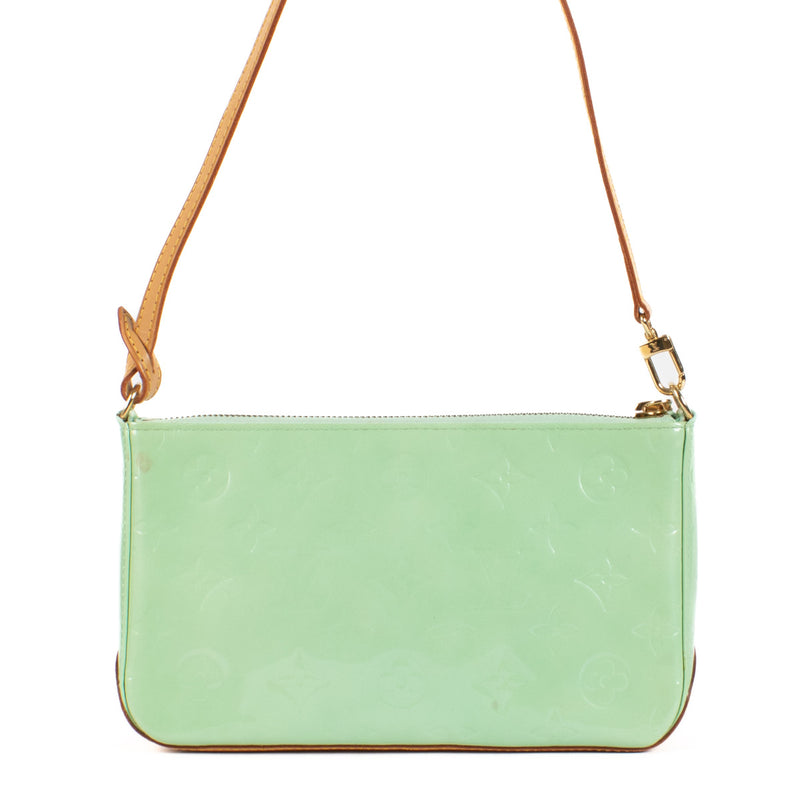 Louis Vuitton Pistache Green Vernis Pochette Shoulder Bag