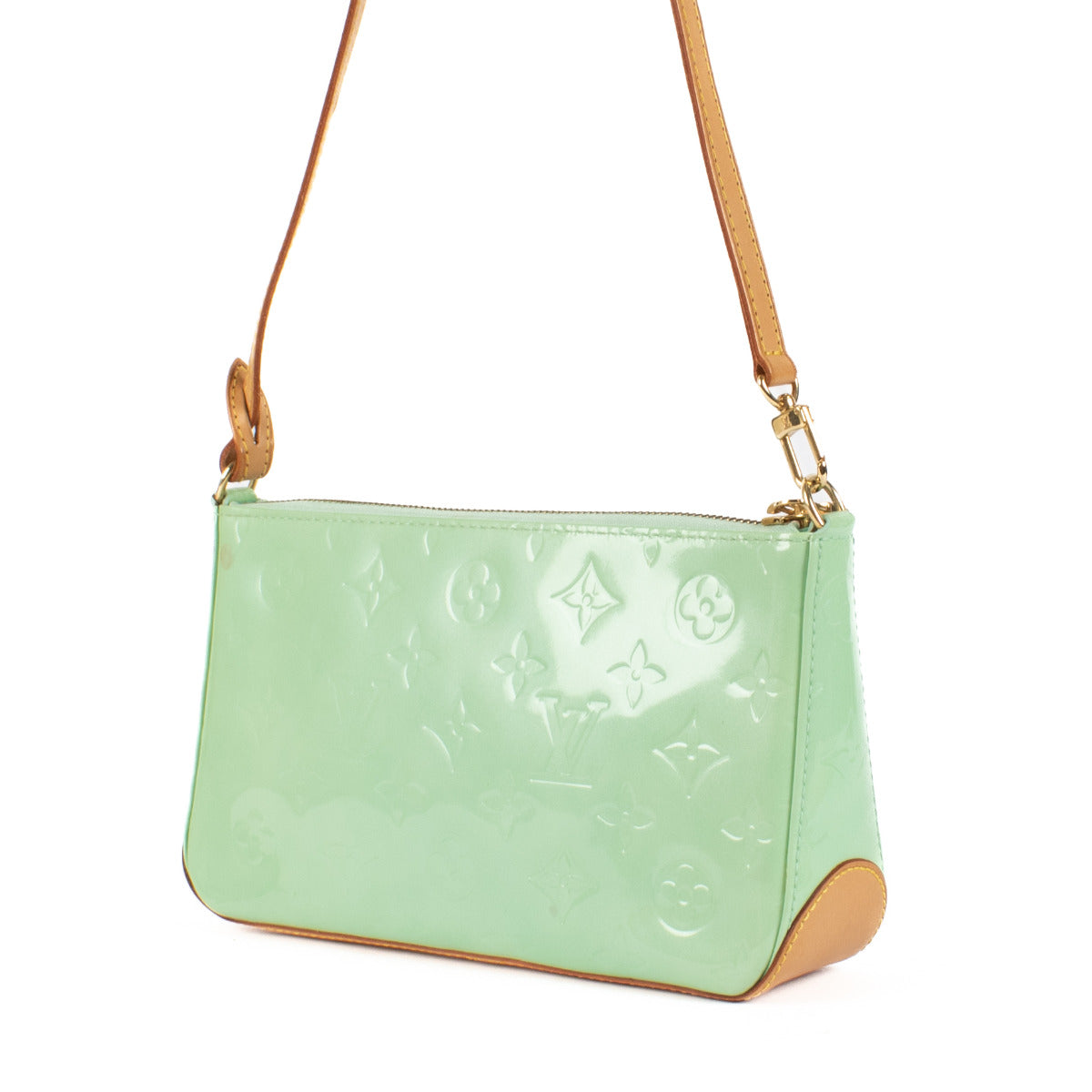 Louis Vuitton Pistache Green Vernis Pochette Shoulder Bag