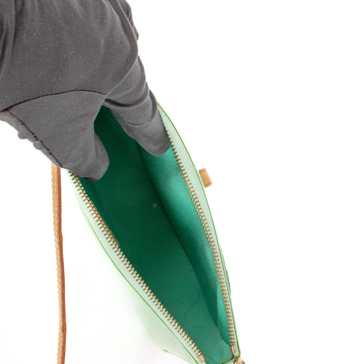 Louis Vuitton Pistache Green Vernis Pochette Shoulder Bag