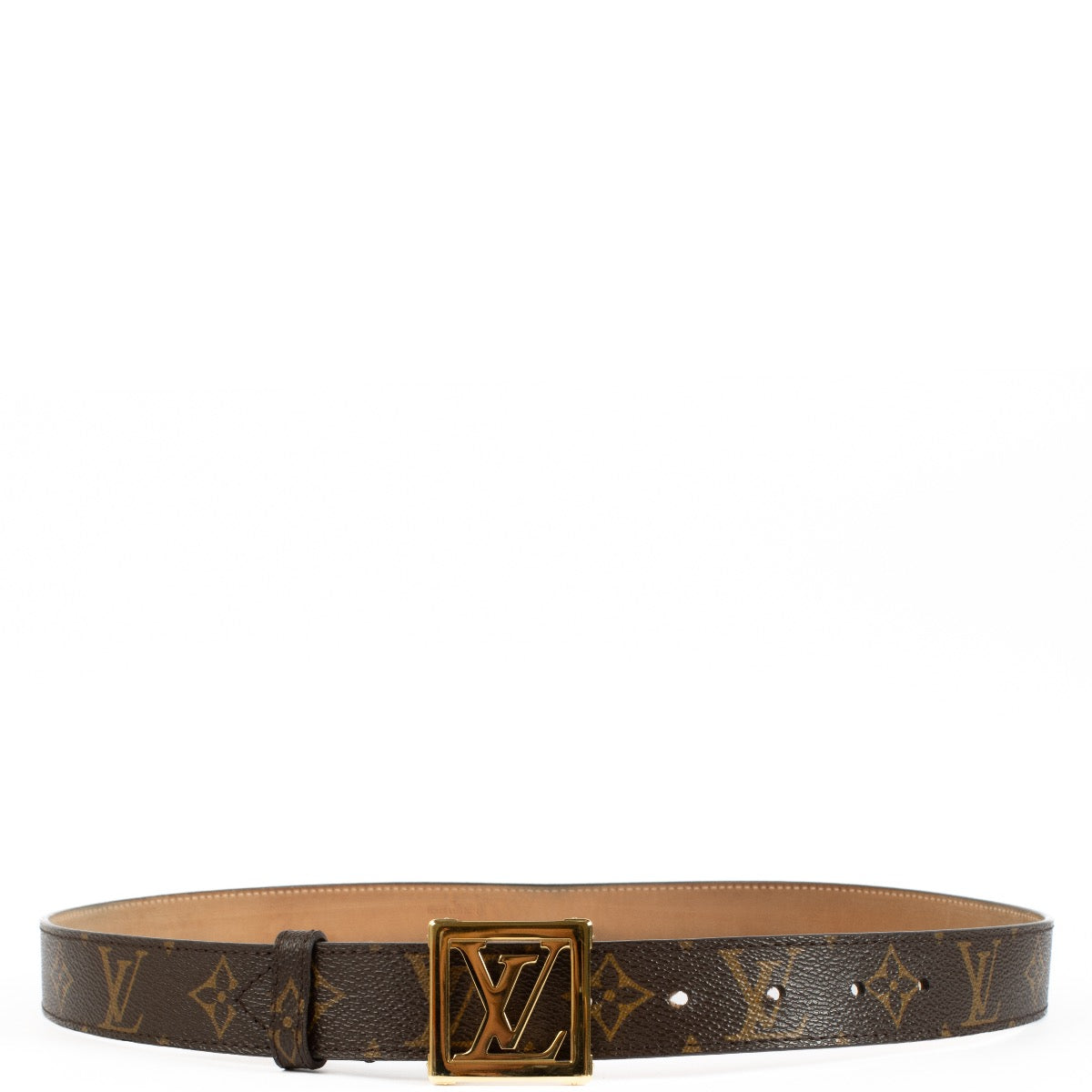 Louis Vuitton Monogram Santur Belt 95 – Iconic monogram canvas with a sleek metal buckle, perfect for any outfit.