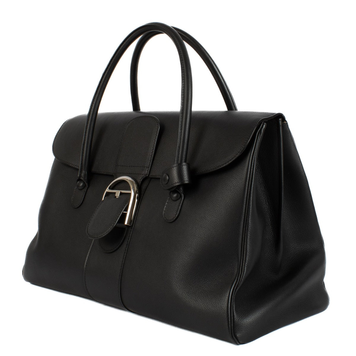 Delvaux Black Sellier Brillant Double Poignée Bag
