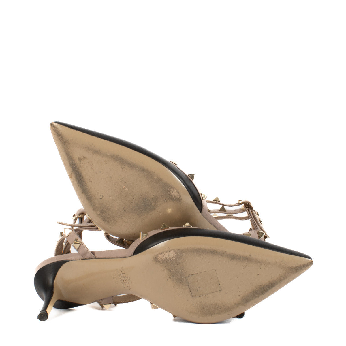 Valentino Garavani Tweekleurige Rockstud 'Caged' Pumps - maat 39.5