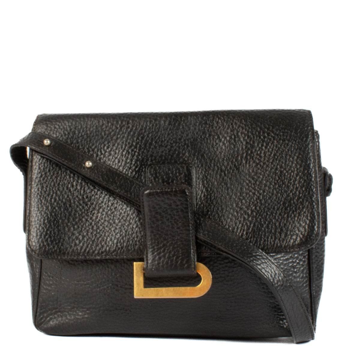 Delvaux Black Poirier Shoulder Bag