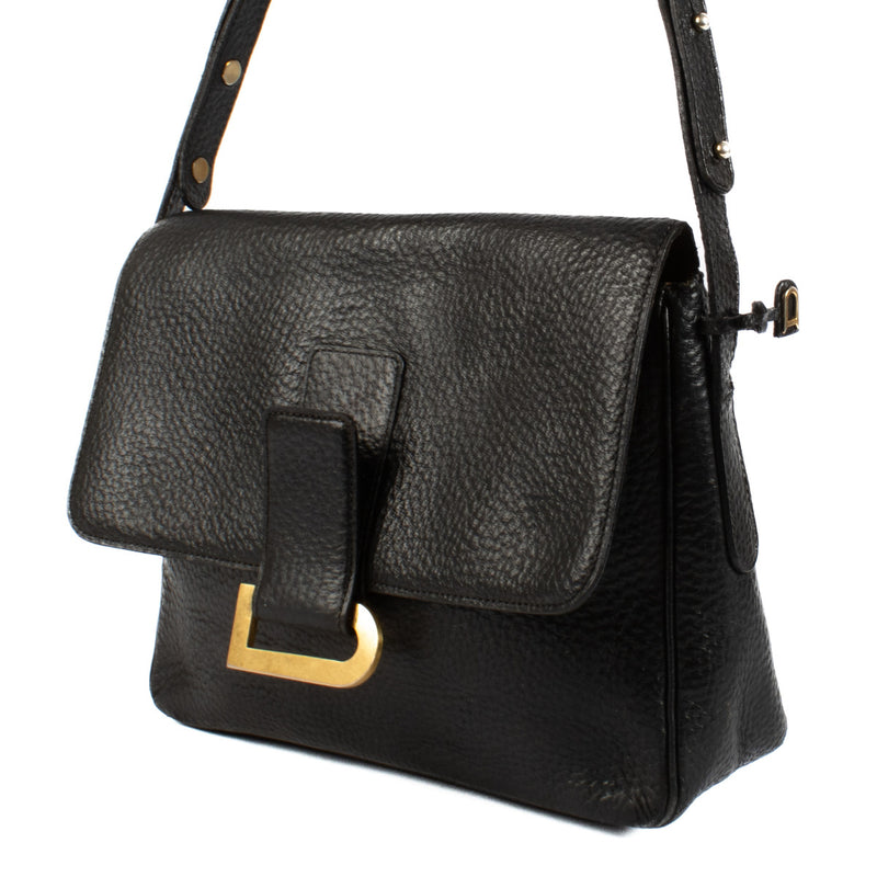 Delvaux Black Poirier Shoulder Bag aan de beste prijs bij Labellov tweedehands luxe in Antwerpen en Knokke