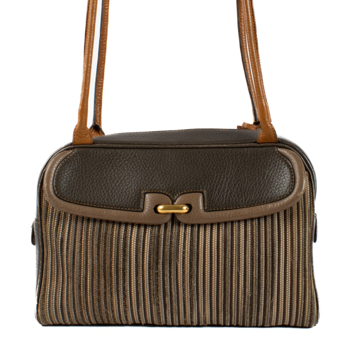 Shop 100% authentic secondhand Delvaux Brown Toile de Cuir Vintage Bag on Labellov.com