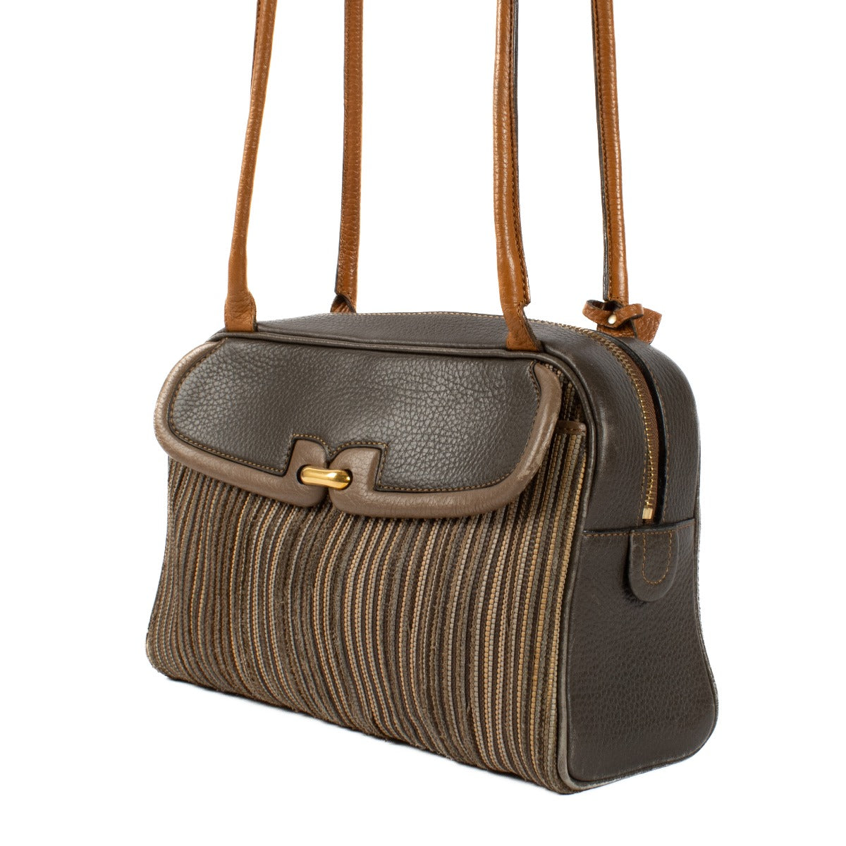 Shop 100% authentic secondhand Delvaux Brown Toile de Cuir Vintage Bag on Labellov.com