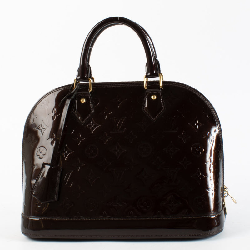 Authentic Preloved Louis Vuitton Aramante Monogram Vernis Alma PM Top Handle on Labellov.com
