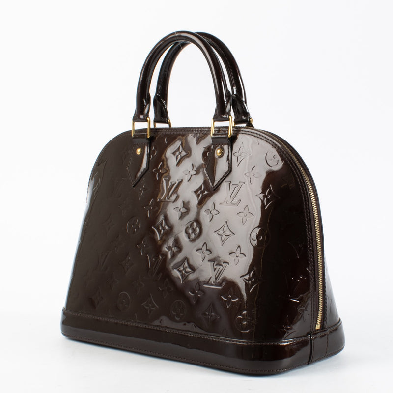 Authentic Preloved Louis Vuitton Aramante Monogram Vernis Alma PM Top Handle on Labellov.com