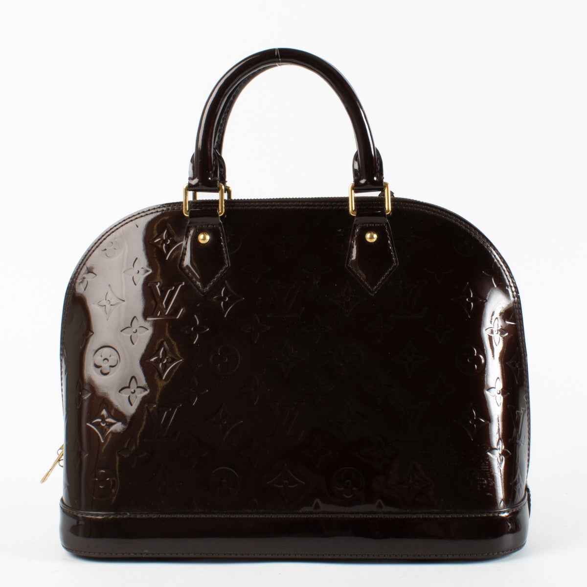 Authentic Preloved Louis Vuitton Aramante Monogram Vernis Alma PM Top Handle on Labellov.com