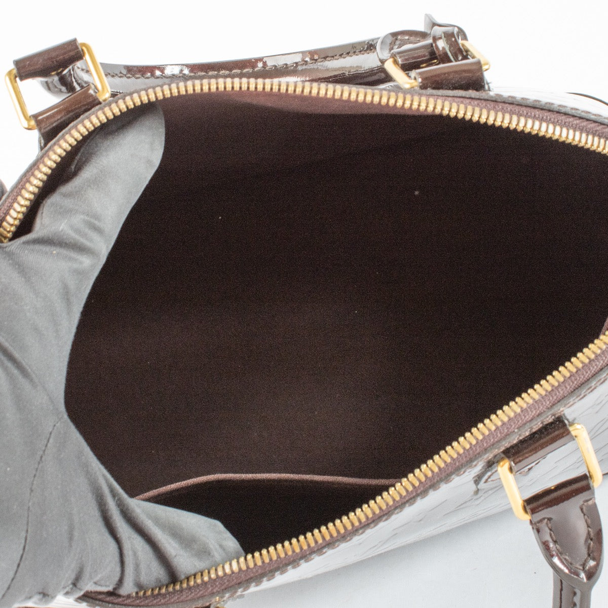 Authentic Preloved Louis Vuitton Aramante Monogram Vernis Alma PM Top Handle on Labellov.com