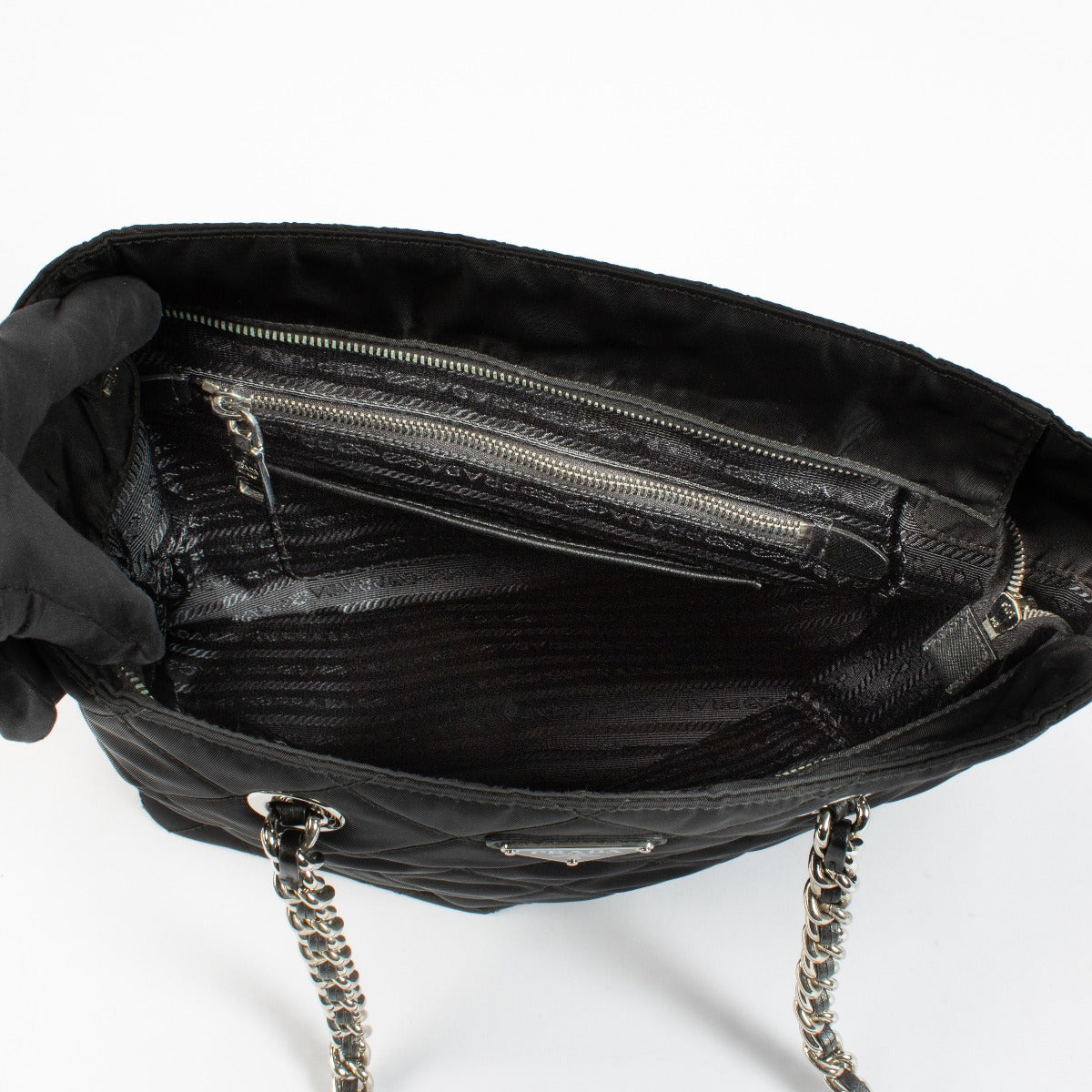 Prada Black Nylon Tote Bag