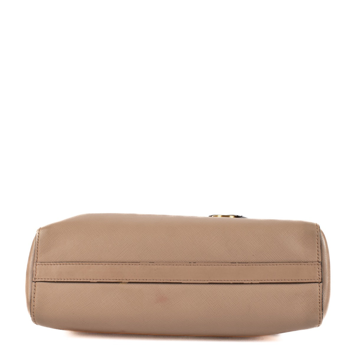 Shop safe online at Labellov in Antwerp, Brussels and Knokke this 100% authentic second hand Prada Beige Saffiano Top Handle Bag.
