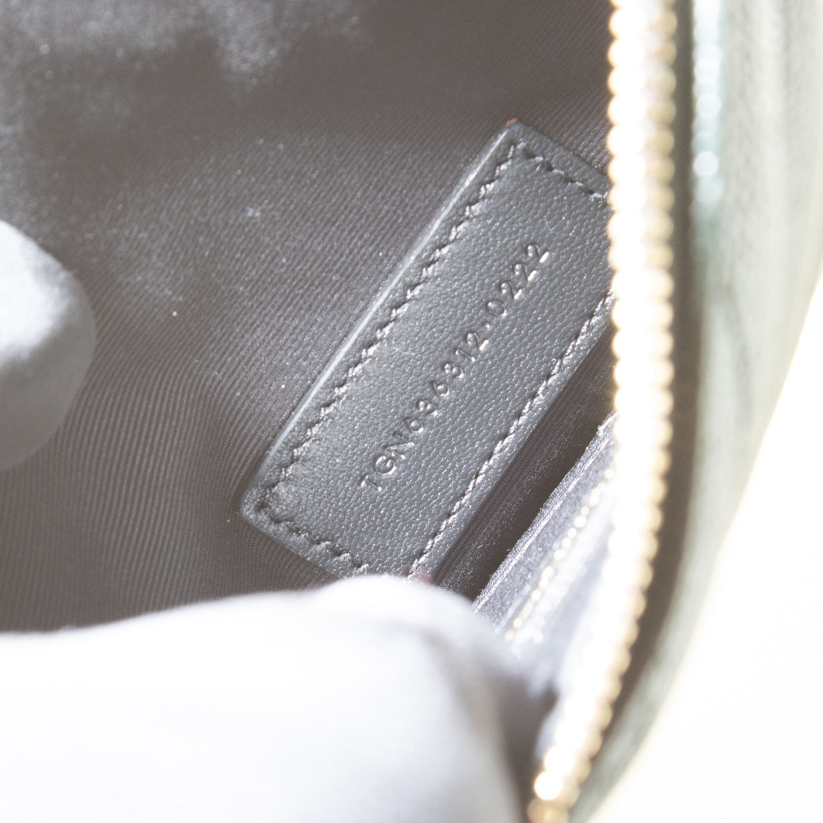 Authentic Preloved Saint Laurent Dark Green Cassandre Zipped Pouch on Labellov.com