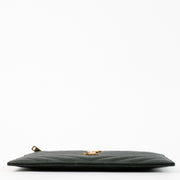 Authentic Preloved Saint Laurent Dark Green Cassandre Zipped Pouch on Labellov.com