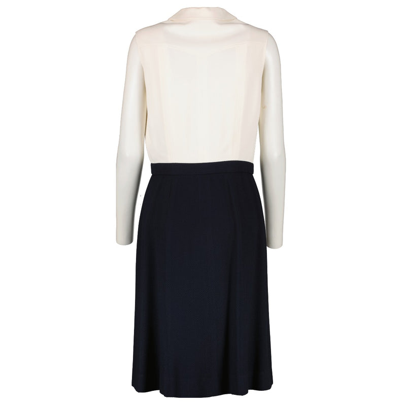 Chanel 96C Blue/White Button Up Dress