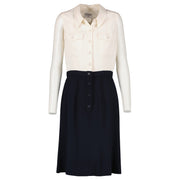 Chanel 96C Blue/White Button Up Dress