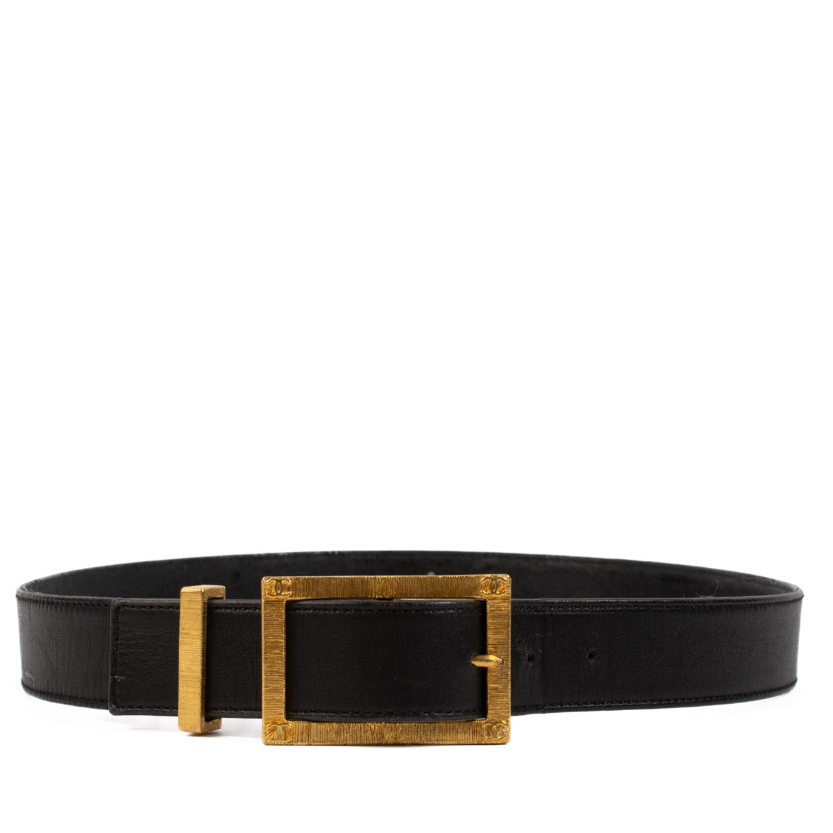 shop 100% authentic second hand Chanel Black Square Belt - Size 75 on Labellov.com