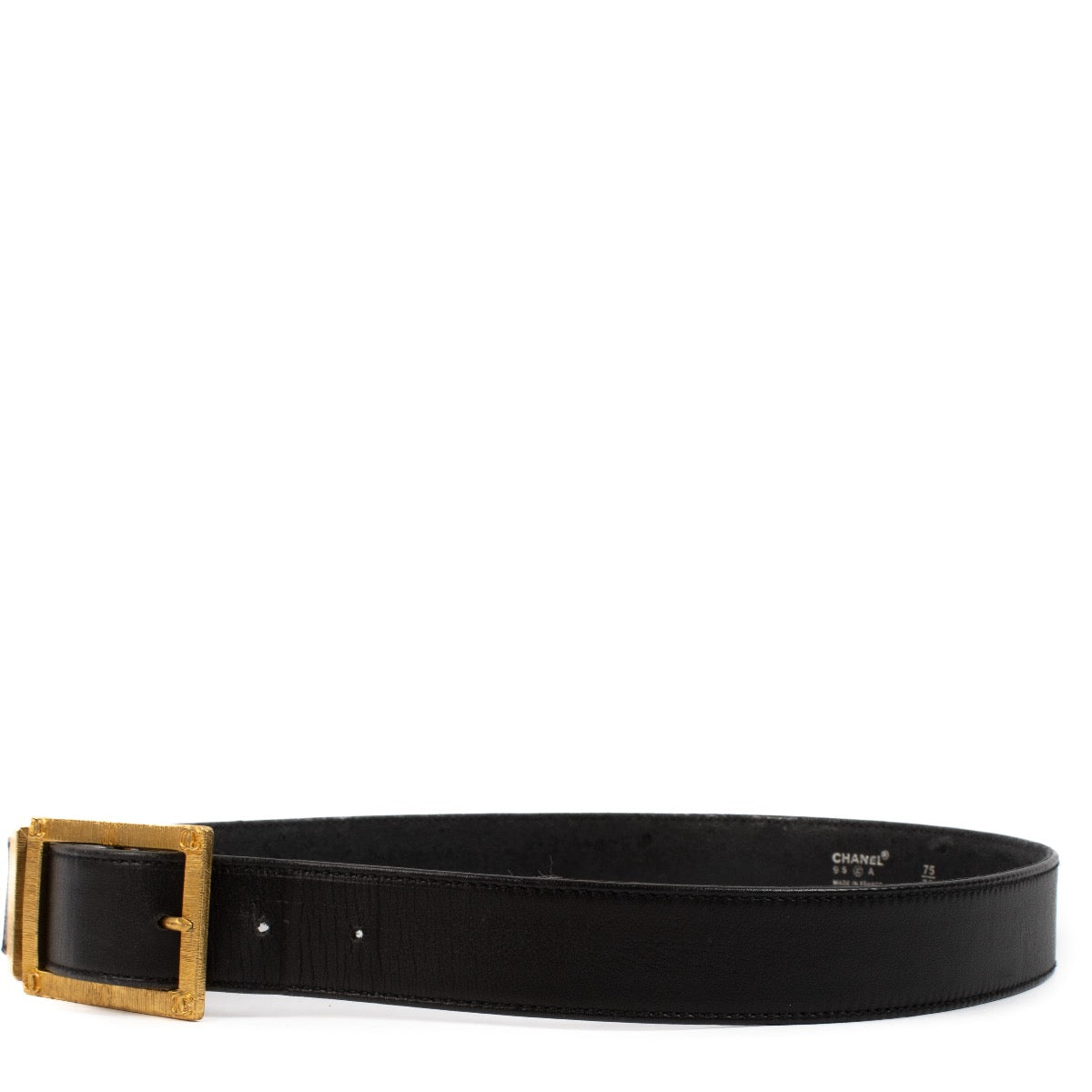 shop 100% authentic second hand Chanel Black Square Belt - Size 75 on Labellov.com