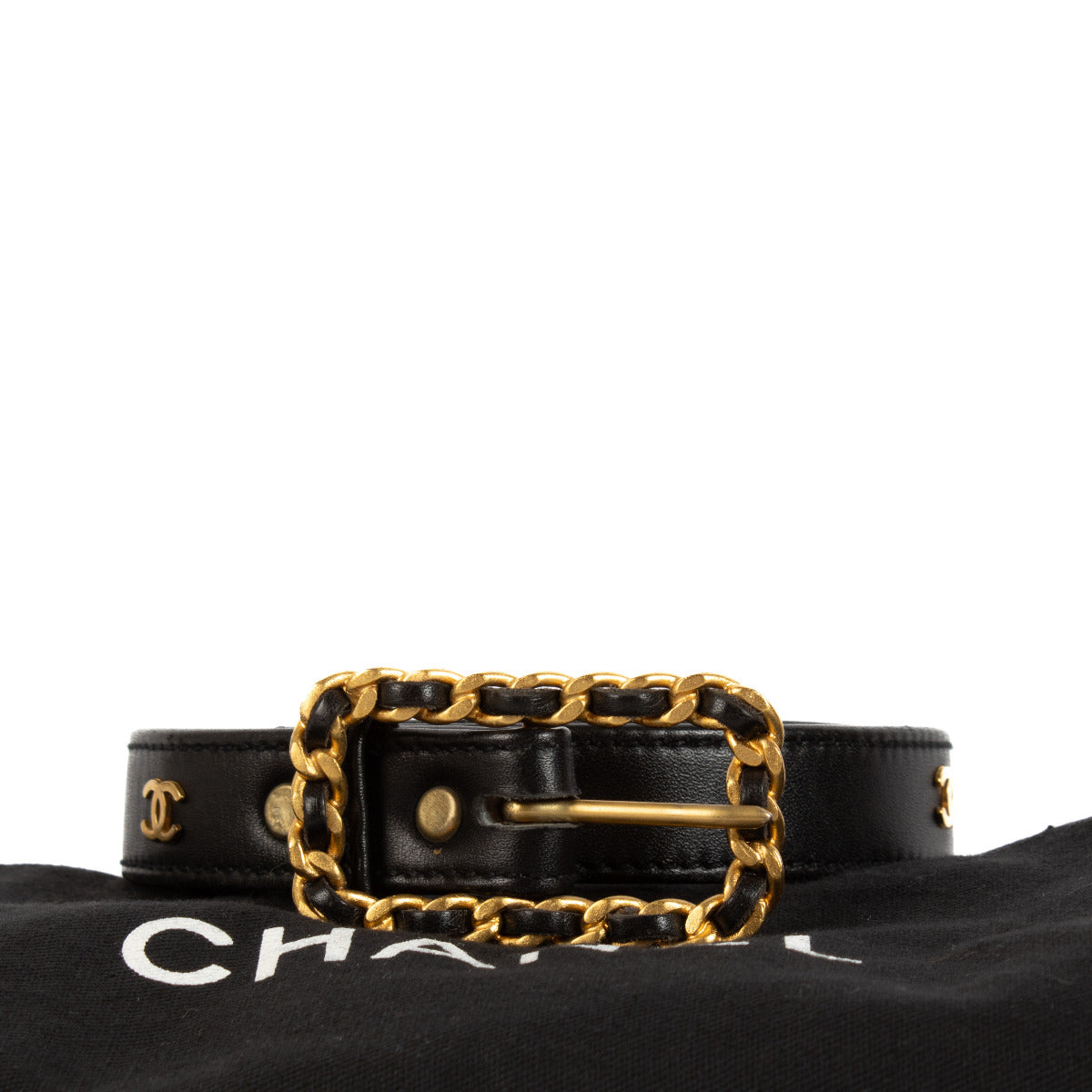 Chanel 93A Black Slim Gold CC Belt - size 85 aan de beste prijs bij Labellov tweedehands luxe in Antwerpen en Knokke