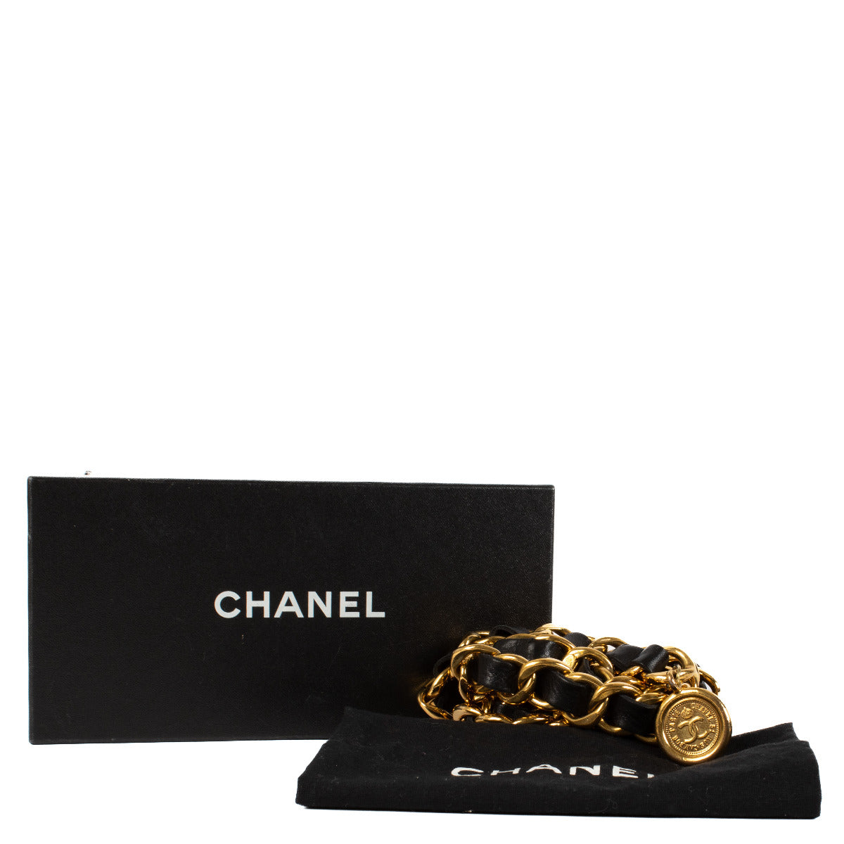 Chanel Black & Gold Chain Belt