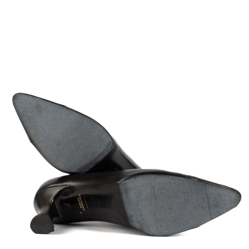 Chanel Black Belt Heels - size 38