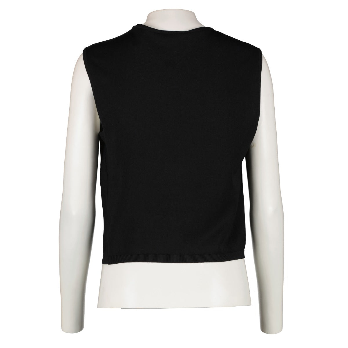 Chanel 98P Black CC Knit Sleeveless Top