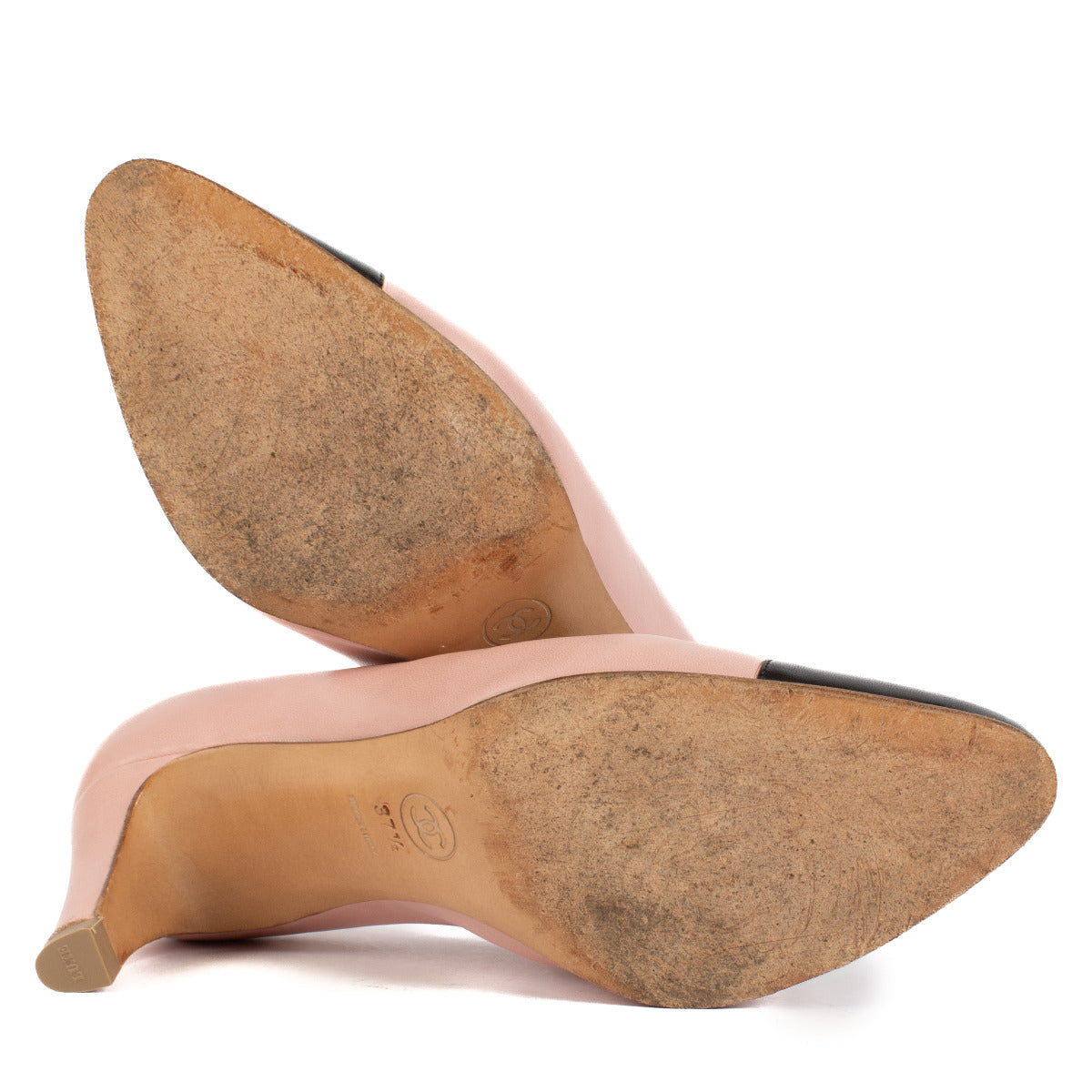 Escarpins bicolores roses Chanel - taille 37.5