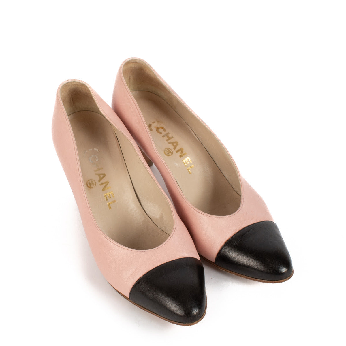 Chanel Pink Two-Tone Heels - size 37.5