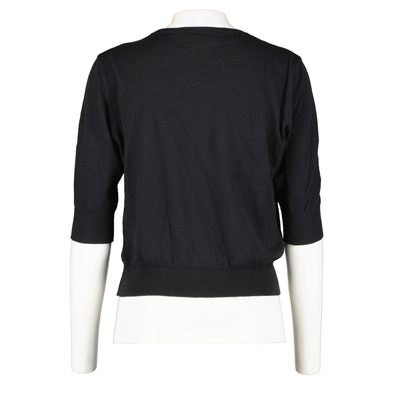 Chanel 98P Black CC Knit Top