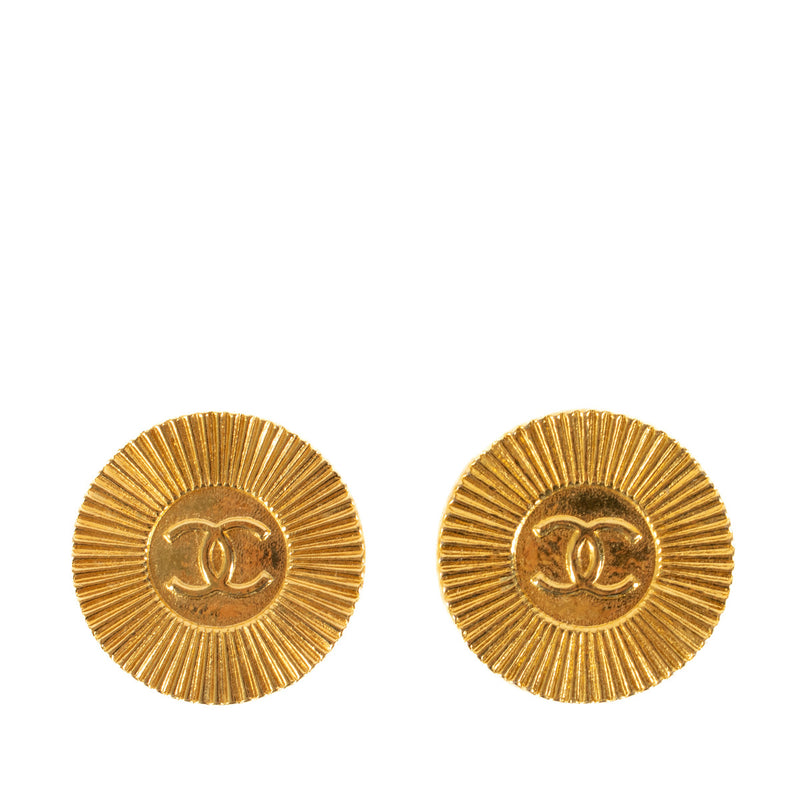 Chanel Gold-toned Round Cufflinks