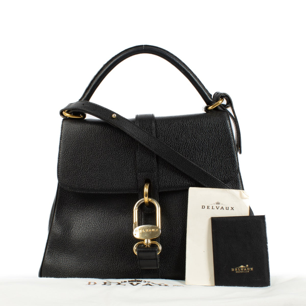 Authentic second hand Delvaux Black Gin Fizz Shoulder Bag on Labellov.com