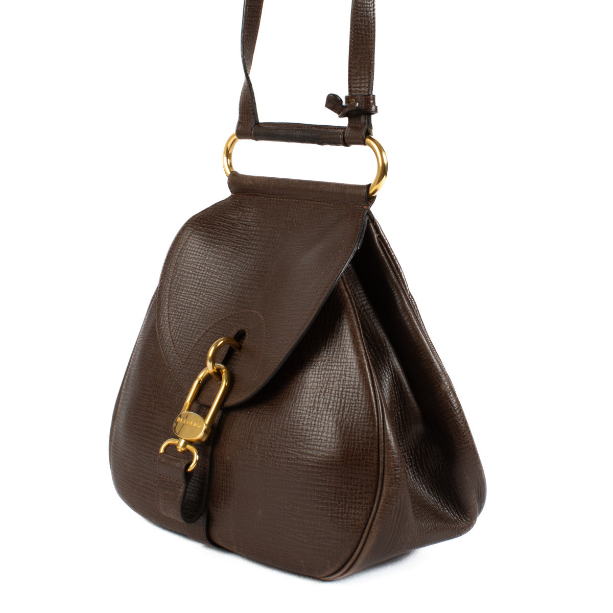 Delvaux Bruin Leren Cerceau Tas