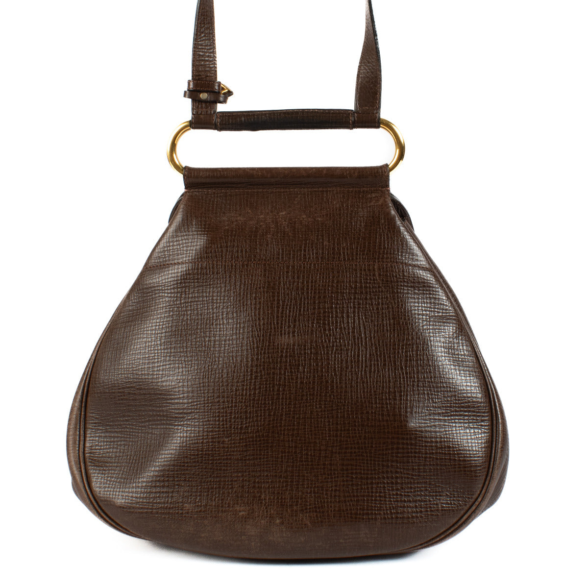 Delvaux Bruin Leren Cerceau Tas