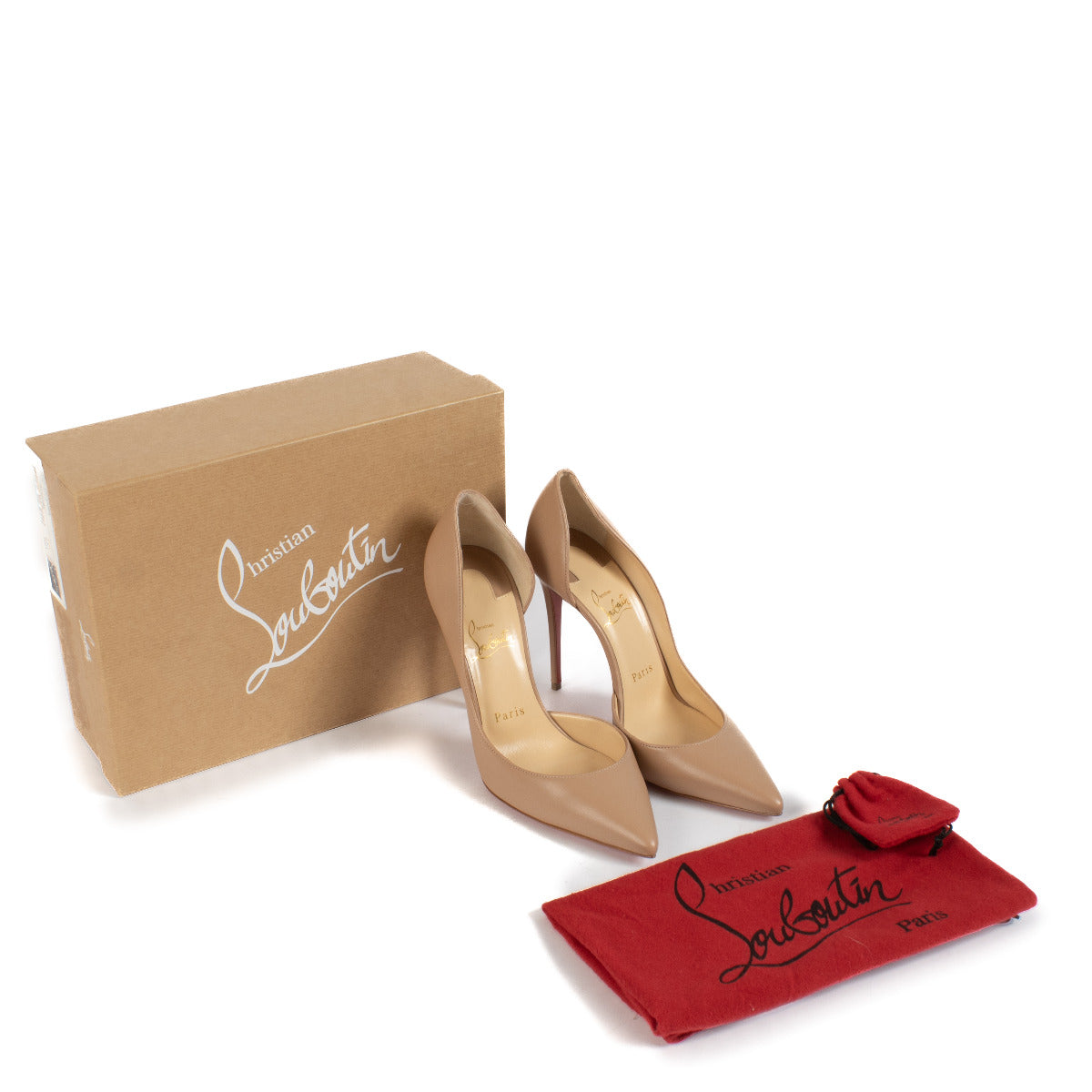 Christian Louboutin Nude Iriza Heels - size 38