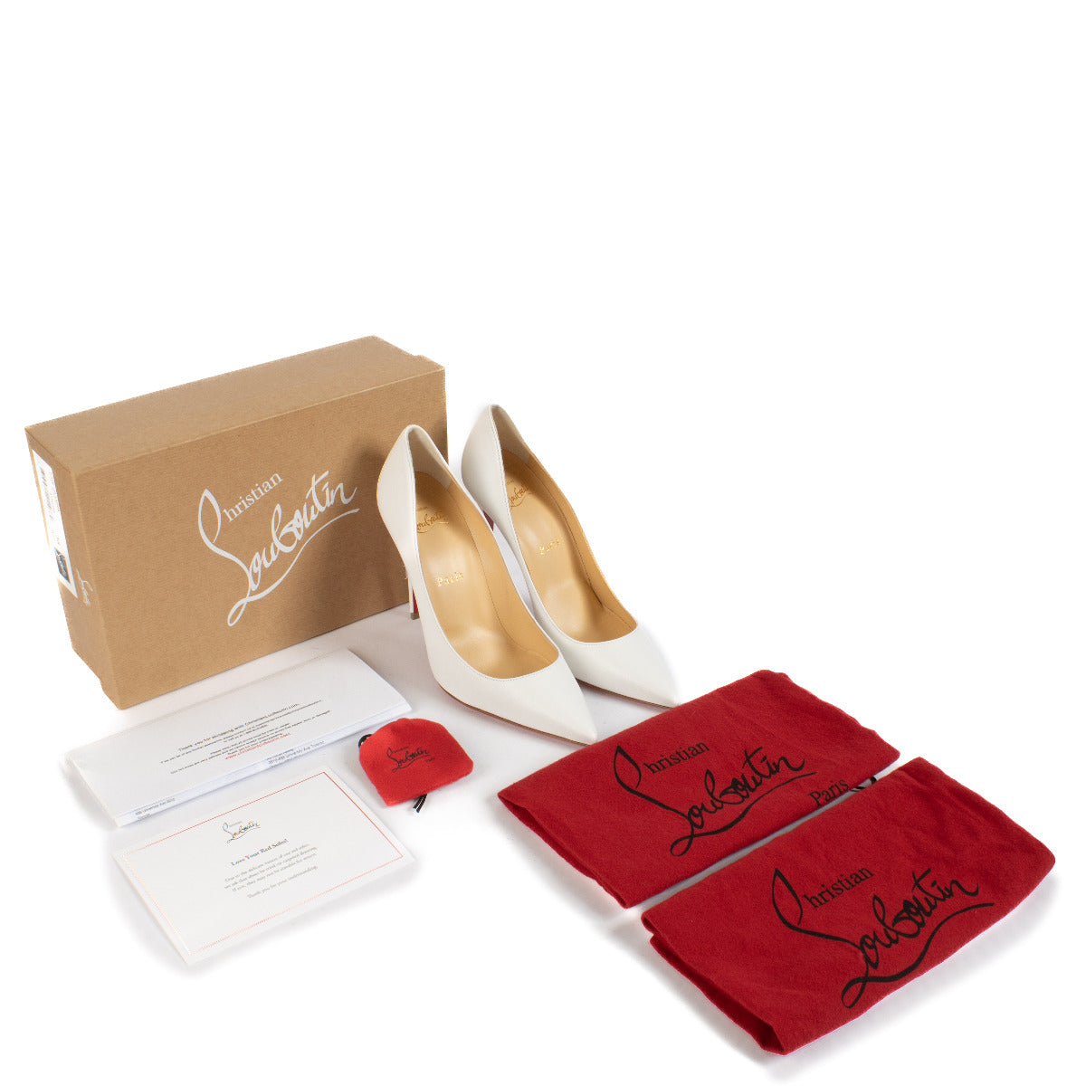 Christian Louboutin White Kate Pumps - size 38