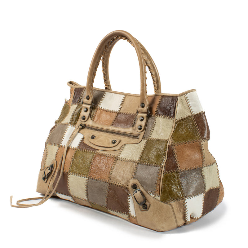 Balenciaga Multicolor Patchwork Sunday Bag