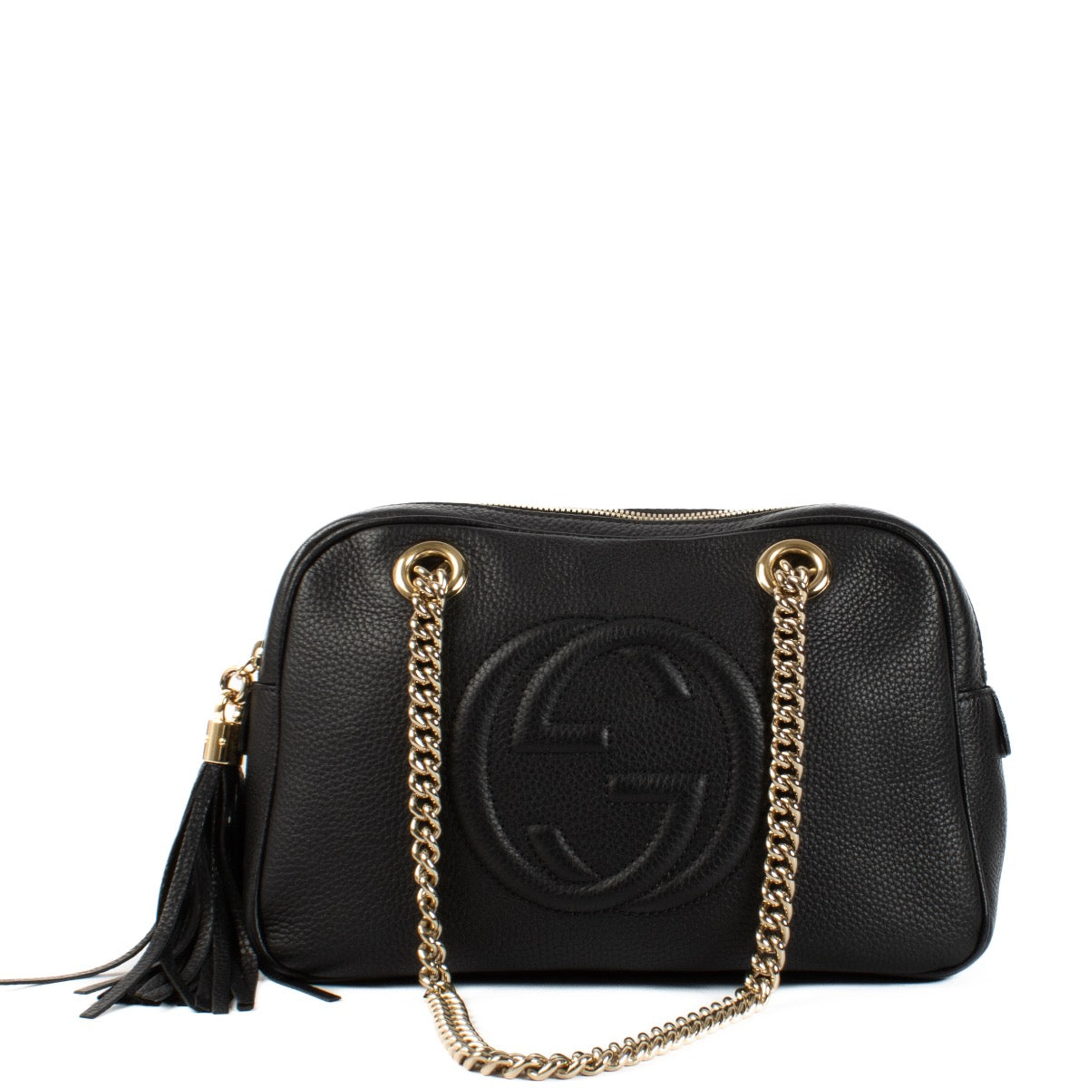shop 100% authentic second hand Gucci Black Leather Soho Bag on Labellov.com