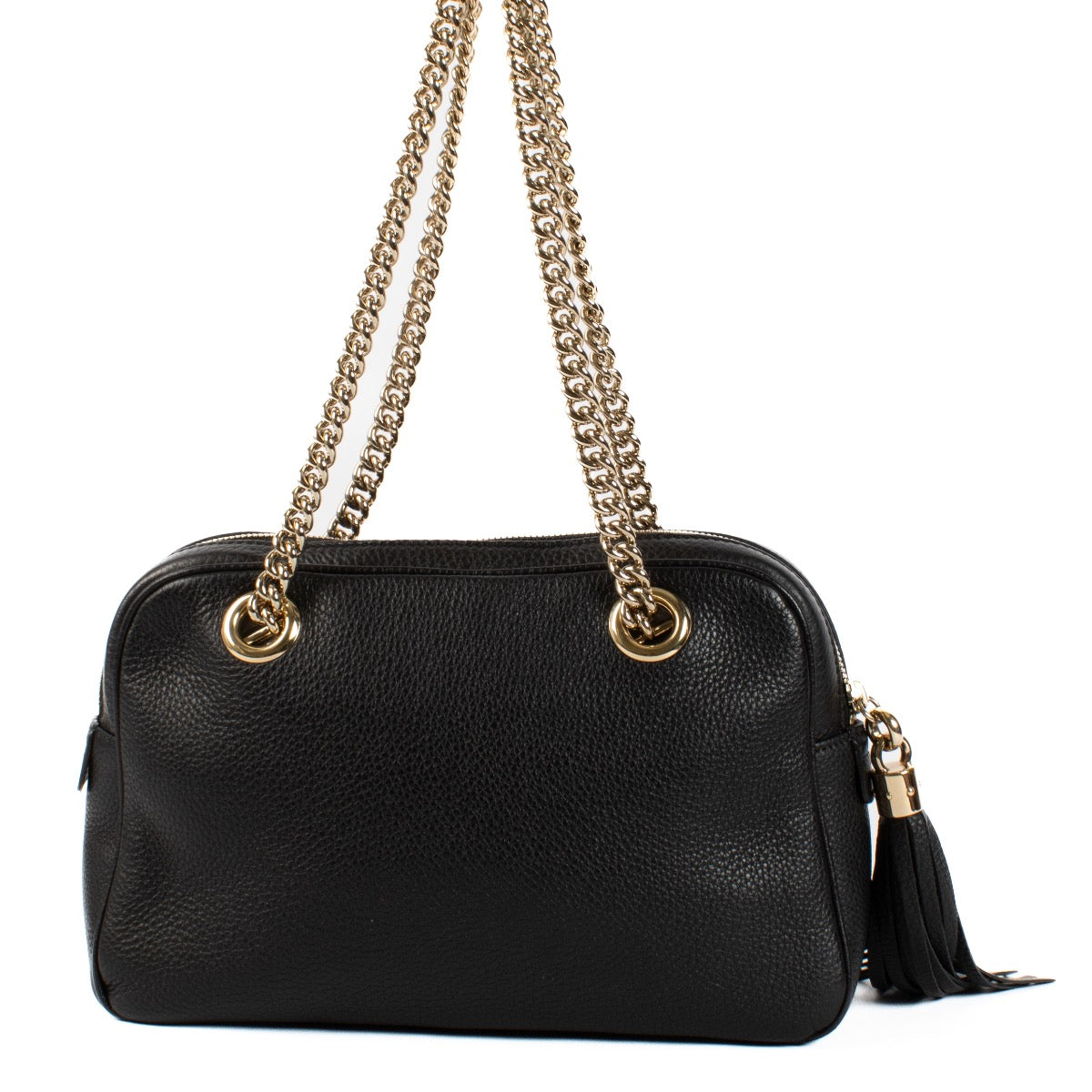 shop 100% authentic second hand Gucci Black Leather Soho Bag on Labellov.com