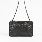 Shop this authentic Chanel Black Sequin Mesh Large Flap Bag pre-loved on Labellov.com