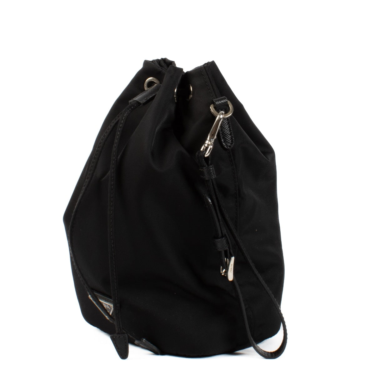 shop 100% authentic second hand Prada Black Nylon Bucket Bag on Labellov.com