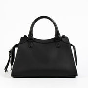 Balenciaga Black Neo Classic City Bag in black leather – iconic structured designer handbag with signature studs, top handles, and a detachable strap for timeless, versatile luxury.