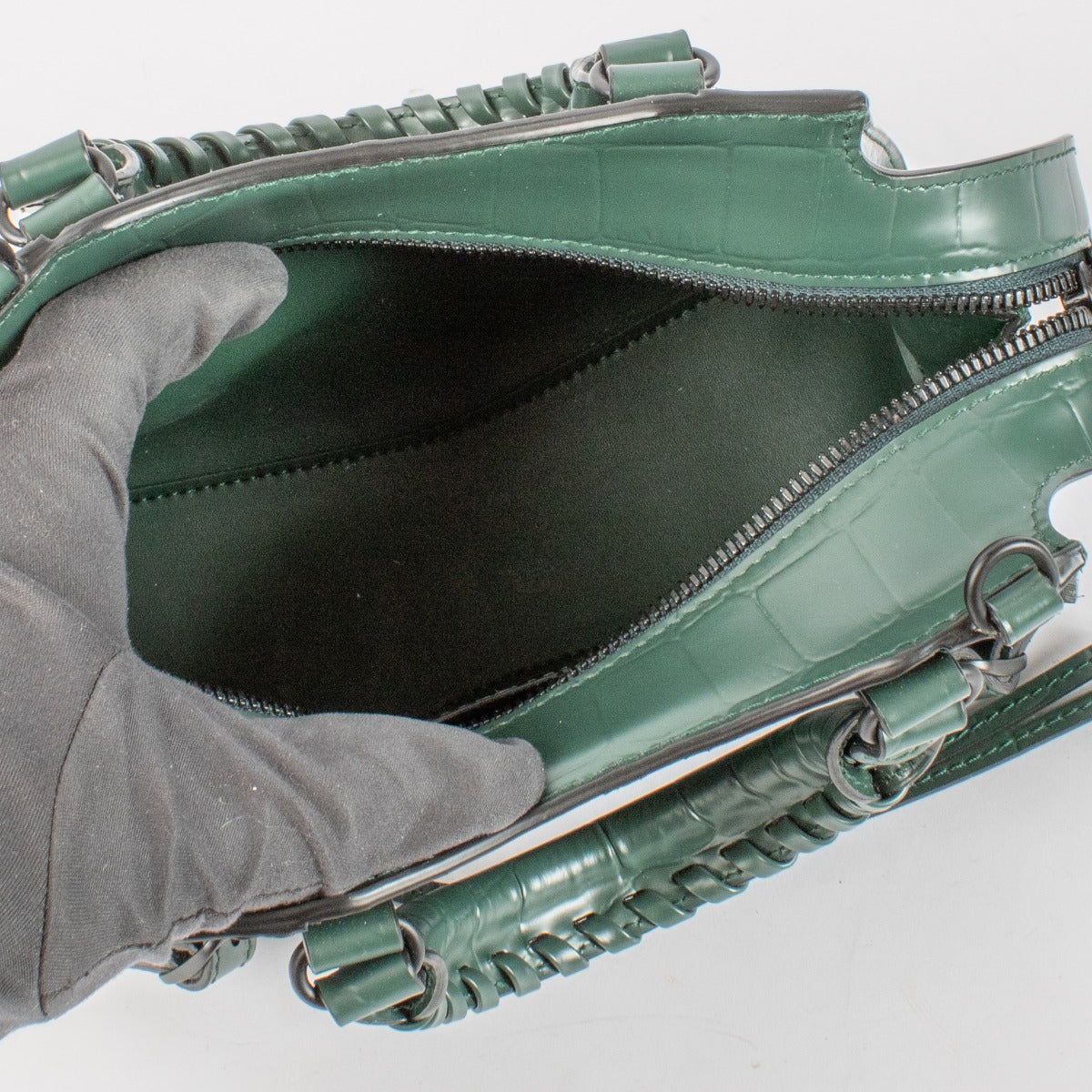Shop 100% authentic secondhand Balenciaga Green Crocodile Effect Neo Classic Mini Top Handle Bag on labellov.com