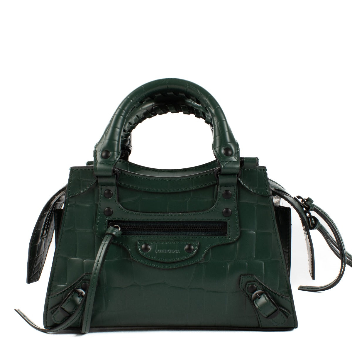 Shop 100% authentic secondhand Balenciaga Green Crocodile Effect Neo Classic Mini Top Handle Bag on labellov.com