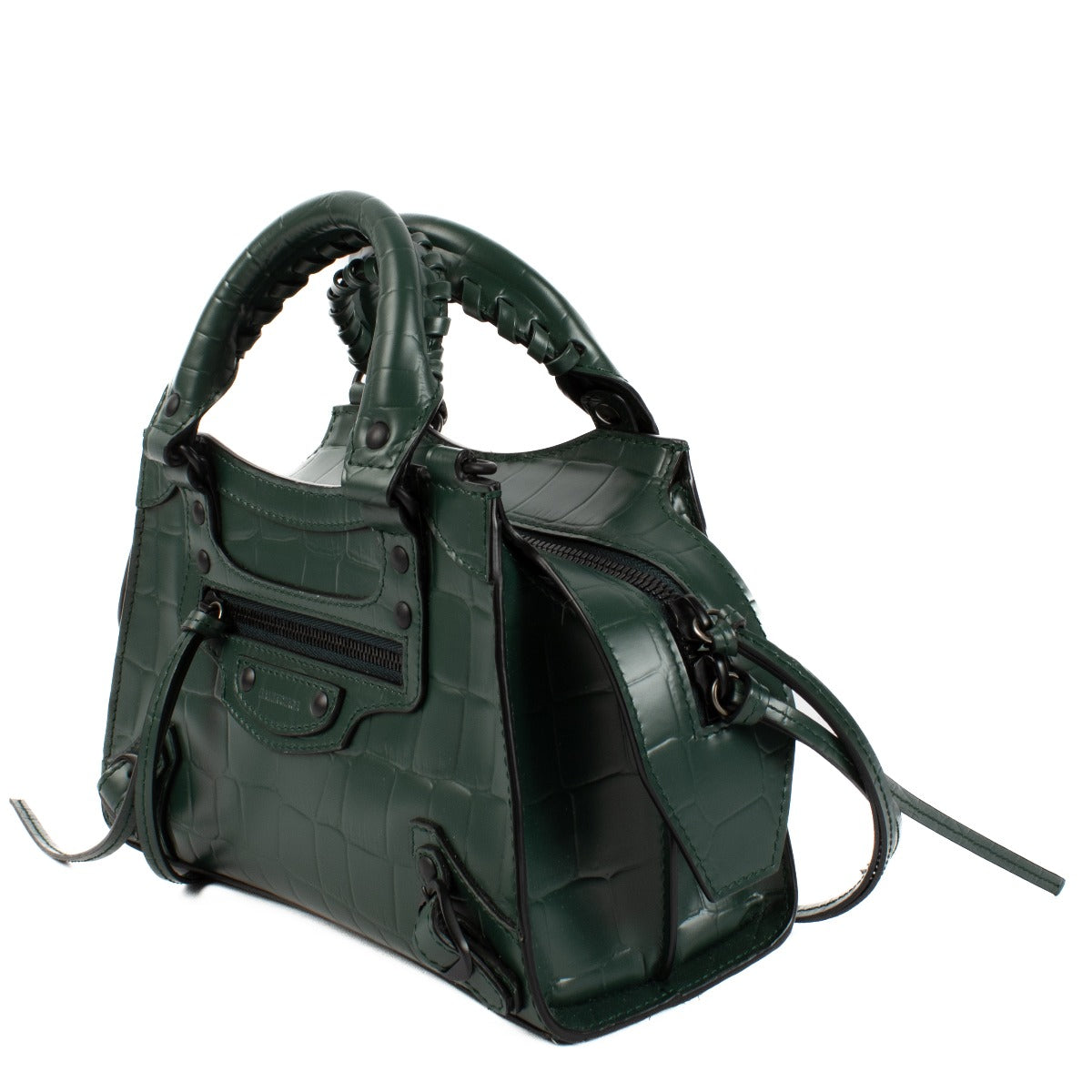 Shop 100% authentic secondhand Balenciaga Green Crocodile Effect Neo Classic Mini Top Handle Bag on labellov.com