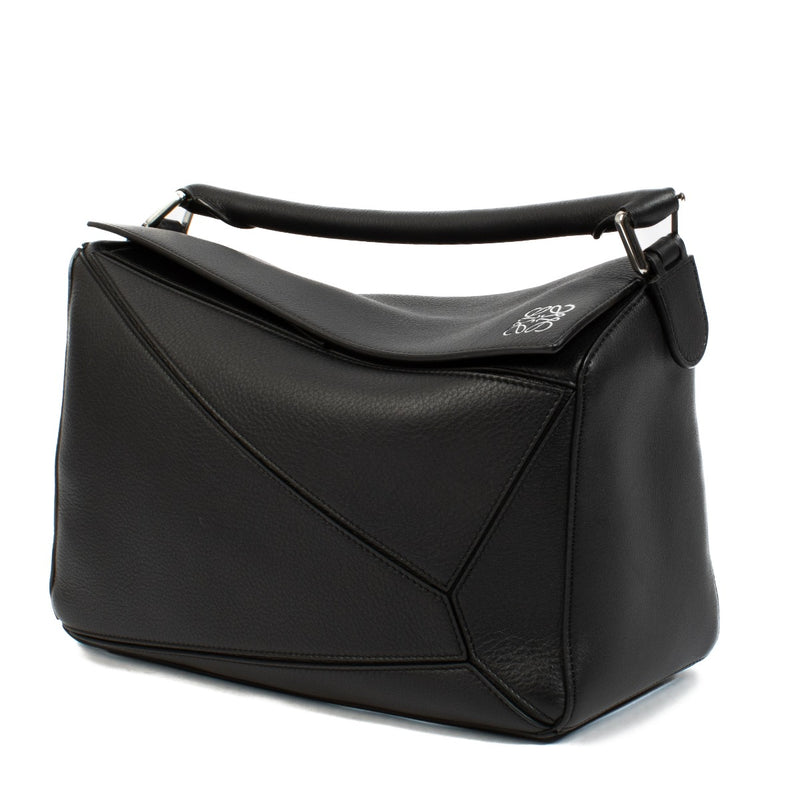 Loewe Black Classic Calf Medium Puzzle Bag