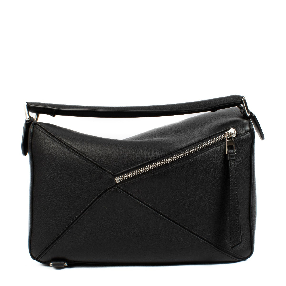 Sac Puzzle moyen en veau classique noir Loewe