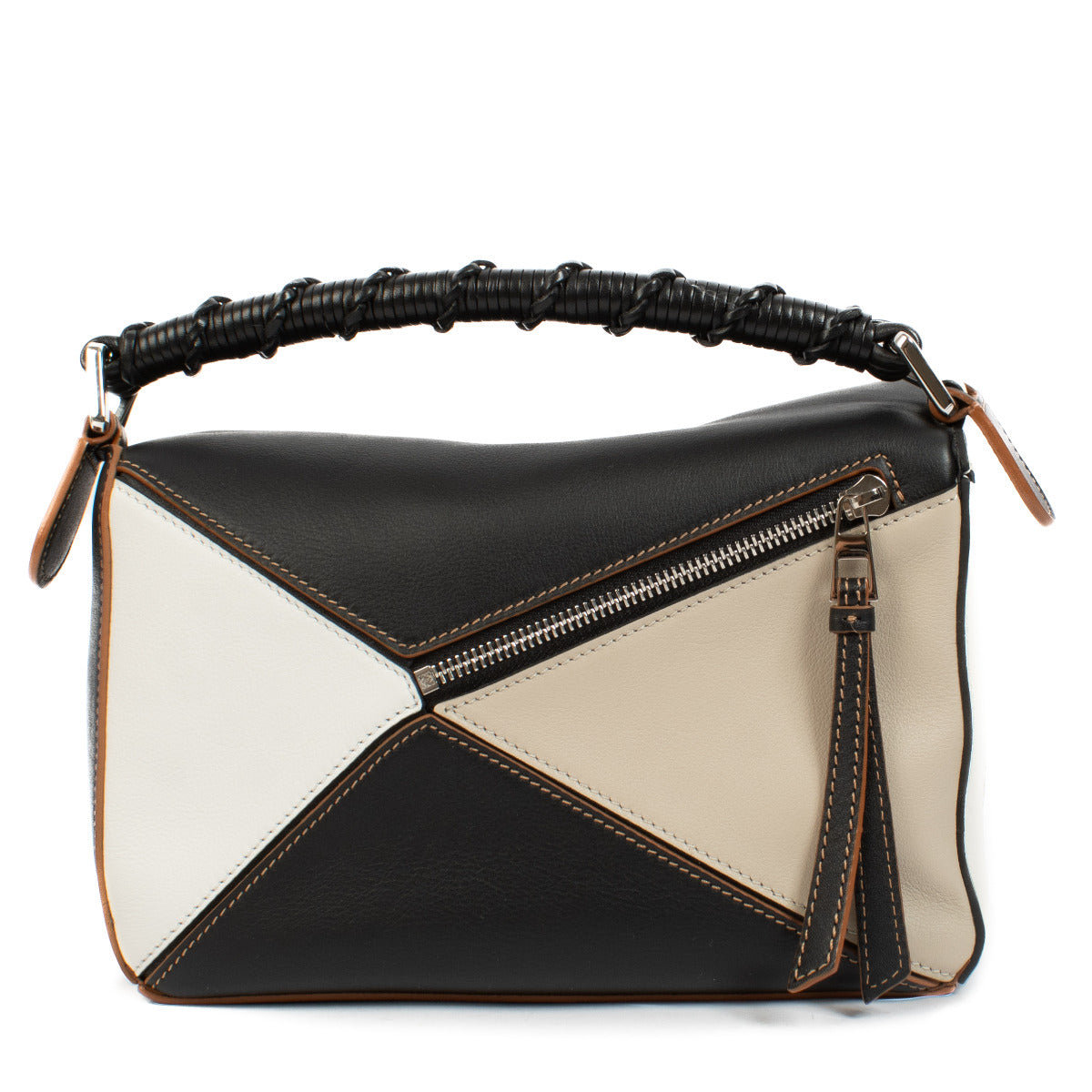 Sac Puzzle Loewe en cuir tricolore, petit modèle