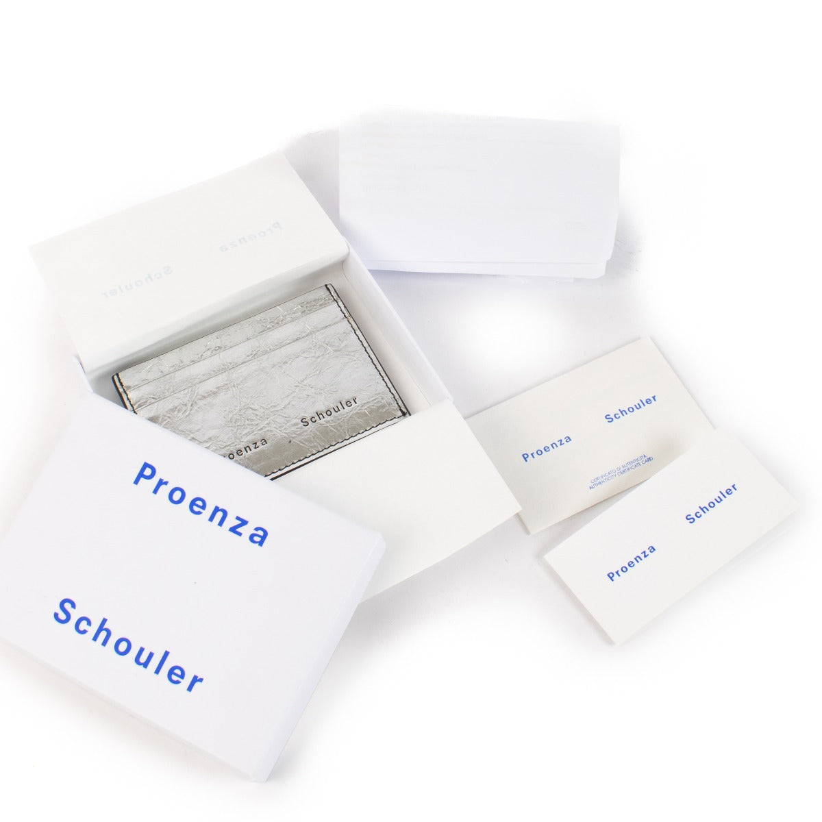Proenza Schoulder Silver Origami Card Holder