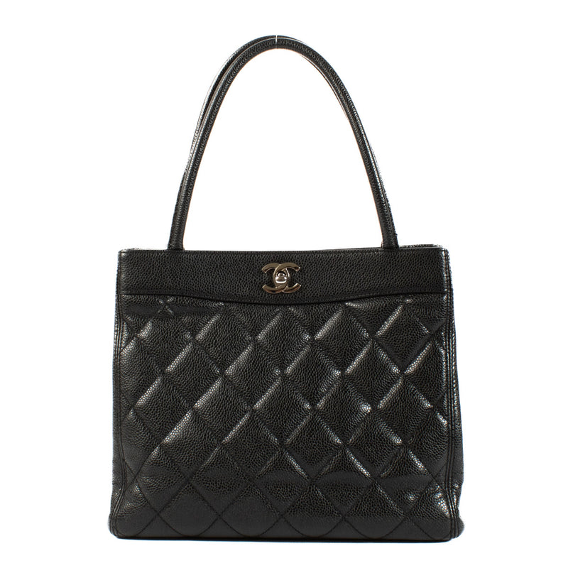 Chanel Black Quilted Small CC Tote Bag